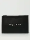 Alexander Mcqueen Men Pouch With Logo In Black