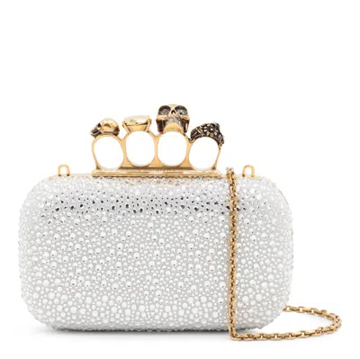 Alexander Mcqueen Mcqueen 'knuckle' Clutch In Silver