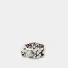 Alexander Mcqueen Bague Skl & Pearl -  - Métal - Métallique In Metallic