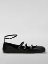 Alexander Mcqueen Mcqueen Leather Strap Ballet Flats In Black