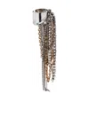 Alexander Mcqueen Banshee Chain-embellished Wide-band Ring In Metallic