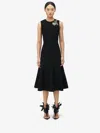 Alexander Mcqueen Banshee Embroidery Knitted Dress In Black