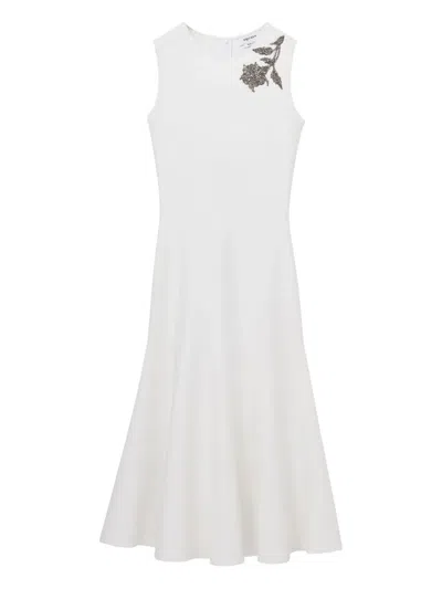 ALEXANDER MCQUEEN BANSHEE EMBROIDERY MIDI DRESS