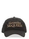 Alexander Mcqueen Embroidered Logo Baseball Cap In Black