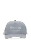 Alexander Mcqueen Logo Printed Baseball Cap In Grey