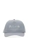 Alexander Mcqueen Logo Printed Baseball Cap In Grey