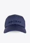 Alexander Mcqueen Baseball Cap With Embroidered-logo In Blue