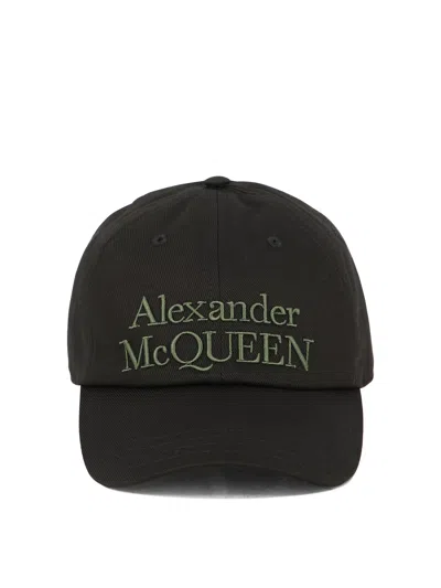Alexander Mcqueen Baseball Cap With Logo Hats Black