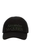Alexander Mcqueen Branded Baseball Cap With Curved Peak In Black