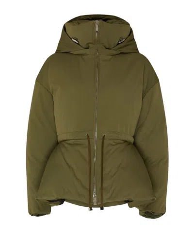 Alexander Mcqueen Basque Down Jacket In Green
