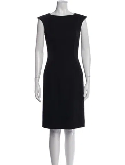 Pre-owned Alexander Mcqueen Bateau Neckline Knee-length Dress In Blue