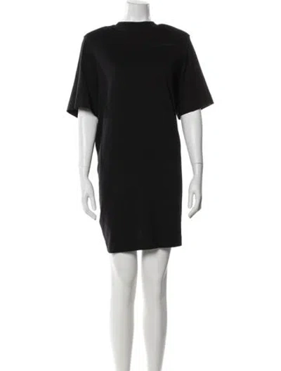 Pre-owned Alexander Mcqueen Bateau Neckline Mini Dress In Gray