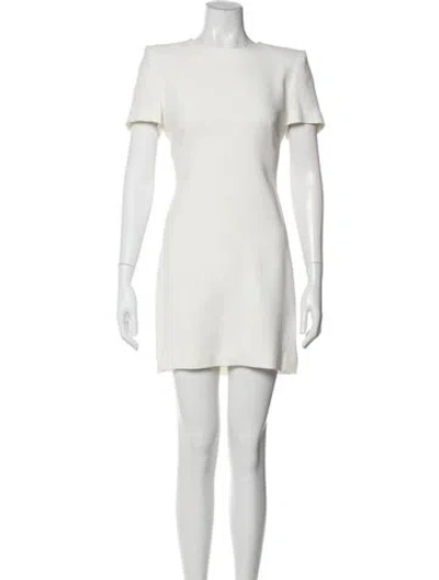 Pre-owned Alexander Mcqueen Bateau Neckline Mini Dress In Neutral