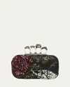Alexander Mcqueen Leather Embellished Skull Knuckle Clutch Bag