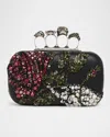 Alexander Mcqueen Leather Embellished Skull Knuckle Clutch Bag