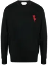 Alexander Mcqueen Beaded Wool Jumper In Schwarz