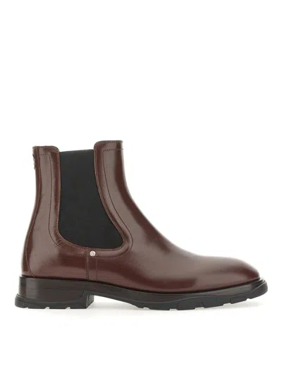 Alexander Mcqueen Beatle Boots In Brown