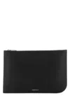 Alexander Mcqueen Men Black Leather Large Sling Pouch