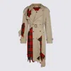 Alexander Mcqueen Beige Cotton Trench Coat In Neutral