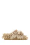 Alexander Mcqueen Beige Eco Fur Slippers