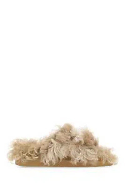 Pre-owned Alexander Mcqueen Beige Eco Fur Slippers