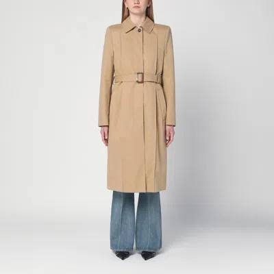 Alexander Mcqueen Cotton Trench Coat In Braun