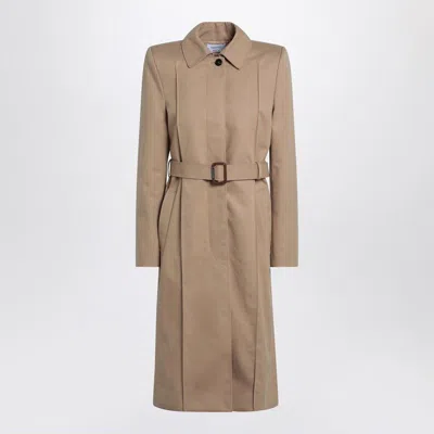 Alexander Mcqueen Beige Trench Coat With Belt In Neutral