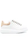 Alexander Mcqueen Beige White Beige Oversized Leather Sneakers In Beige