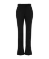 Alexander Mcqueen Tailored Wool Trousers Featuring Flared Hem In Black