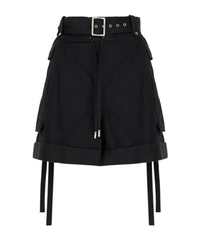 Alexander Mcqueen Belt Loop Shorts In Black