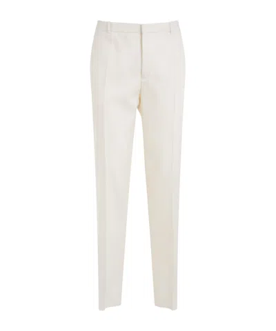 Alexander Mcqueen Belt Ring Casual Pants In White