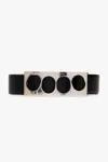 Alexander Mcqueen The Grip Buckled Belt In Calf Leather In Black