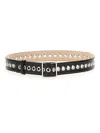 Alexander Mcqueen Women Medium Belt With Eyelets In Nero