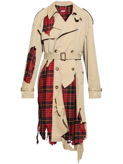 ALEXANDER MCQUEEN BELTED DOUBLE BREASTED TRENCH COAT