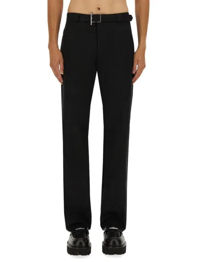 Alexander Mcqueen Pants With T-bar Belt In Black