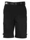 Alexander Mcqueen Belted Shorts In Black