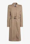 Alexander Mcqueen Alexander Mc Queen Beige Trench Coat With Belt In Beige