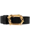 Alexander Mcqueen Snake Hip Belt In Black