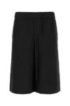 Alexander Mcqueen Skull Jacquard Pattern Shorts In Black