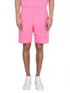 Alexander Mcqueen Bermuda Shorts With Graffiti Logo Print