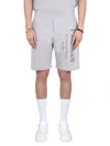 Alexander Mcqueen Graffiti Sweat Shorts In Grey