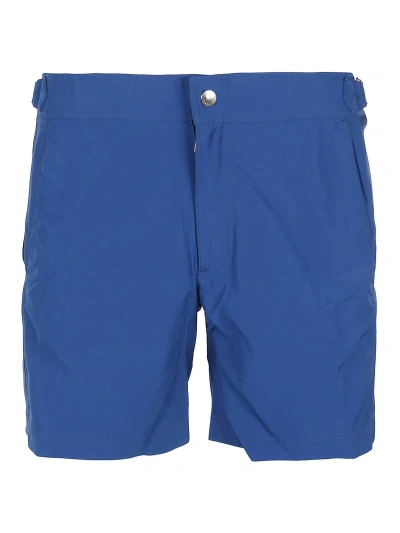 Alexander Mcqueen Bermuda Swimwear With Pocket In Blue