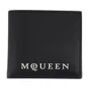 Alexander Mcqueen Bi Fold Cc Card Case - Leather - Black In Black