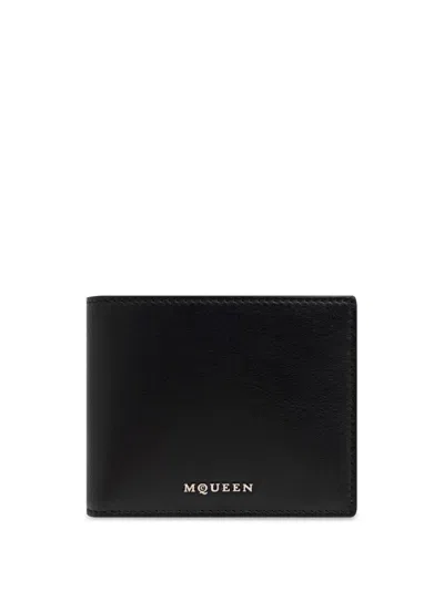 Alexander Mcqueen Leather Wallet In Black