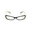 Alexander Mcqueen Multicolor Acetate Frames In Green