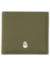 Alexander Mcqueen Slim Bi-fold Wallet With Card Slots In Gray