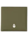 Alexander Mcqueen Slim Bi-fold Wallet With Card Slots In Gray