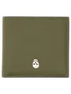 Alexander Mcqueen Slim Bi-fold Wallet With Card Slots In Gray