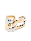 Alexander Mcqueen Double Chain Ring In 0446+0448