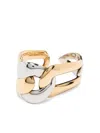 Alexander Mcqueen Double Chain Ring In 0446+0448
